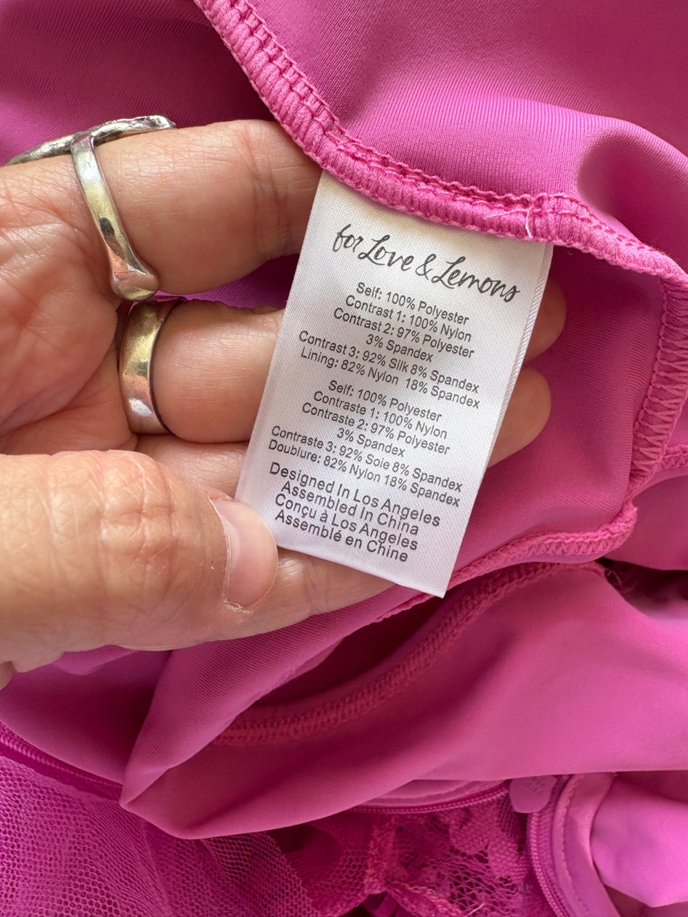 NWT For Love & Lemons Strapless Bustier Dress Gown in Fuchsia Sz Large - Picture 13 of 14